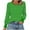 Green, variant on Lenpel T Shirts for Women Trendy Pleated Ruffle Long Sleeve Crew Neck Striped Dressy Casual Tunic Tops Loose Tee Blouses(White,X-Large)
