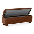 thumbnail image 4 of Moe's Home Collection Ichigo Storage Bench Deep Orange Fabric, 4 of 7