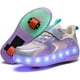 thumbnail image 1 of QOEUCME Zapatos con luz LED para principiantes con ruedas, patines para niños, patines brillantes, zapatos de skate, zapatos luminosos al aire libre para fiesta, cumpleaños, Navidad, el mejor regalo, 1 of 4
