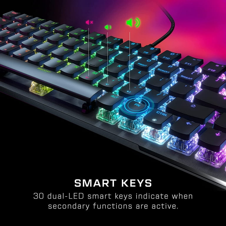 ROCCAT Vulcan II Max – Optical-Mechanical PC Gaming Keyboard, Customizable  RGB Illuminated Keys and Palm Rest, TITAN II Switches, Aluminum Plate 