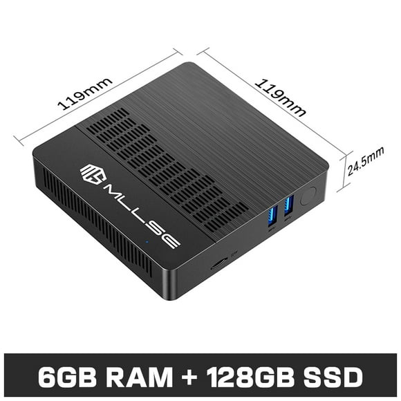 Mini PC MLLSE M2 Air Intel Gemini Lake N4000 Windows 11 6 GB RAM 128 GB ROM WiFi de doble banda Bluetooth USB Mini computadora