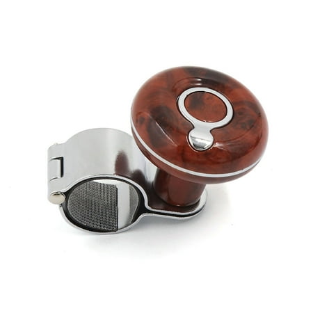 Brown Wheel - Brown Wooden Power Handle Grip Steering Wheel Knob Aid Ball for Car