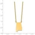 thumbnail image 2 of 925 Sterling Silver Gold Plated AL State Shaped Pendant with chain, 2 of 5