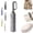 Gray, variant on Portable Automatic Folding Umbrella with Hook Handle, Compact Windproof Sun Rain Travel Parasol, 6 Ribs Lightweight Pocket Umbrella Auto Open Close for Men Women Daily Commute