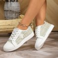 thumbnail image 2 of HEWUQI Tennis Shoes Womens Wide Round Toe Leather Knitted Slip on Elegant Walking Sneakers Cute Tennis Non Slip Work Footwear Green Size 9, 2 of 7