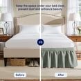 thumbnail image 3 of Subrtex Elastic Wrap Around Bed Skirt Dust Ruffle Smooth Soft Bed Frame Cover 15-inch Drop(Twin XL,Light Gray), 3 of 3