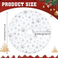 thumbnail image 7 of HOWAF White Christmas Tree Skirt With Silver Snowflake Faux Fur Xmas Tree Skirt Christmas Tree Base Cover Mat For Christmas & New Year Xmas Holiday Party Decorations Supplies, 35Inch, 7 of 7
