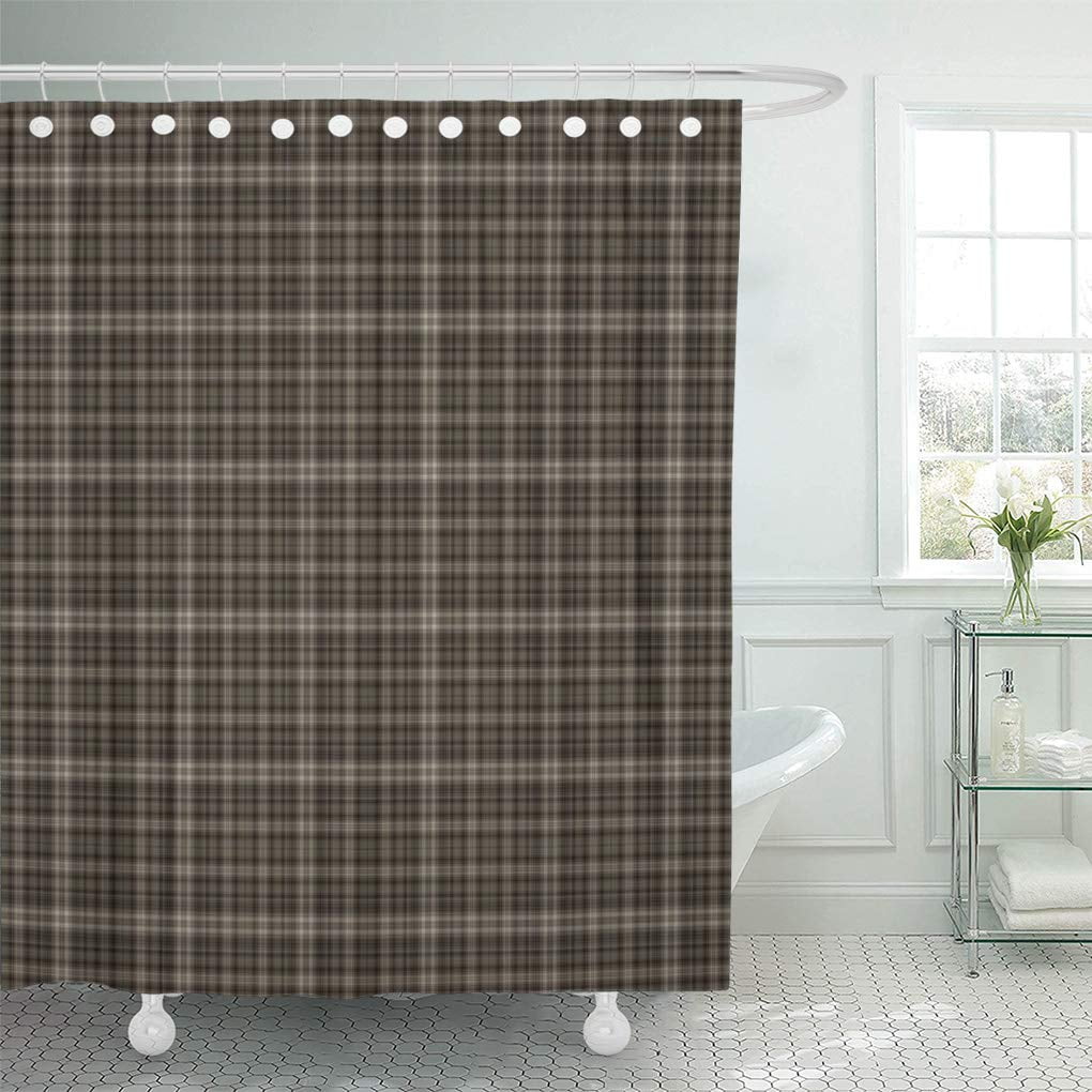 ATABIE Beige Autumn Warm Dark Neutral Plaid Brown Cabin ...