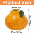 thumbnail image 3 of ERTZAE&nbsp;Cute Small Ceramic Orange Vase for Fresh Flowers,Decorative Plant Pot Home Decor Table Centerpiece,Orange-Shaped Ceramic Bud Vase,Sunny Accent for Living Room Desk or Bedroom Nightstand, 3 of 6