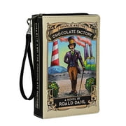 Things2Die4 Vinyl Charlie & The Chocolate Factory Book Handbag Novelty Clutch Purse Crossbody Bag