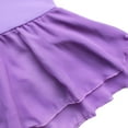 thumbnail image 6 of Eandarui Ruffle Sleeve Ballet Dance Leotard with Skirt Tutu Dance Dresses Gymnastic Ballerina Outfits Purple XXXL, 6 of 7