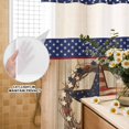 thumbnail image 2 of No Hook Shower Curtain with Built-in Rings - 4th of July Washable Waterproof Fabric Bathroom Curtains for Hotel,Rentals, Stall 54 X 78 Inch , Vintage American Star Navy Blue, 2 of 9