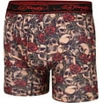 thumbnail image 4 of ED HARDY Men's Boxer Briefs 4 Pack, Soft Fabric, Pull-On Closure, Machine Washable Comfortable Stretch Boxer with Skulls & Eagle Design - Large, 4 of 6