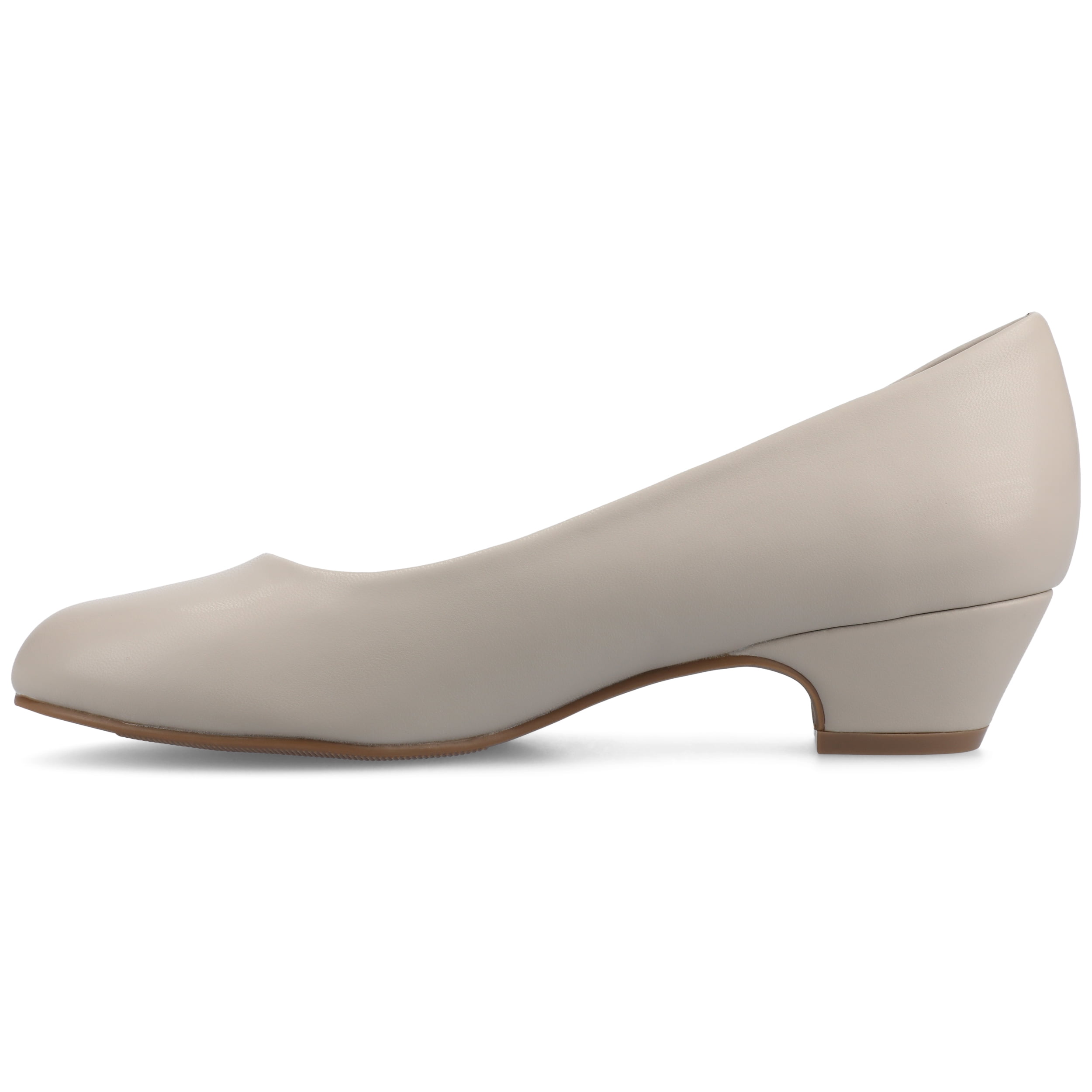 Journee Womens Saar Comfort Insole Round Toe Block Heel Pumps