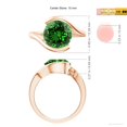 thumbnail image 5 of ANGARA Semi Bezel-Set Solitaire Lab Grown 3.39 Ct Emerald Bypass Engagement Ring for Women in 14K Rose Gold (Size-10mm) | May Birthstone, Anniversary, Jewelry Gift for Women | Lab-Grown Emerald Ring, 5 of 9
