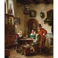 thumbnail image 3 of Fritz Wagner 15x17 Black Modern Framed Museum Art Print Titled - The Card Players, 3 of 5