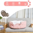 thumbnail image 2 of Dog Bed, Cat Beds for Indoor Cats,Pet Bed for Puppy and Kitty,Round Super Soft Plush Flannel Puppy Beds with Slip-Resistant Bottom,M,24.8*20.8*7.8inch,Pink, 2 of 6