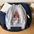 thumbnail image 4 of CEHVOM Femmes Manches Longues Col Rond Imprimé de Noël T-Shirt Décontracté Hauts Chandail Blouse, 4 of 4