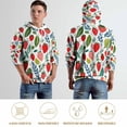 thumbnail image 3 of Sweet Strawberries Leafy Design Art Oversized Hoodies For Men Teen Pullover With Pocket Mens Pullover Hoodie Sweatshirt S-5XL, 3 of 6