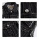 thumbnail image 3 of Chaqueta vaquera sin mangas estilo rock para hombre, informal, para las cuatro estaciones., 3 of 3