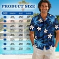 thumbnail image 6 of Uorisanigo Hawaiian Plumeria Matching Outfits for Couples Men's Short Sleeve Shirt Hawaiian Beach Shirts and Women's Summer Dress Sleeveless A-Line Crewneck Beach Party Sundress, 6 of 8