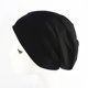 thumbnail image 4 of Gorro de dormir para mujer con borde ancho y forro de satén modal, cómodo y ligero, ideal para uso nocturno o actividades al aire libre, disponible en negro y gris., 4 of 6