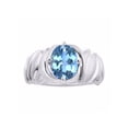 thumbnail image 1 of RYLOS Bague Topaze Bleue Solitaire - Pierre de Naissance Décembre, 1 of 1