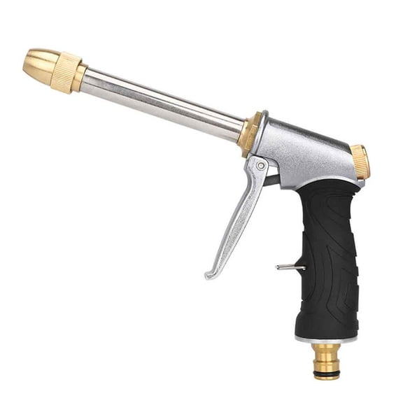 Portable High-pressure Washing Gun Machine Car Wash Water Gun Rubber Coated High-pressure Water Gun Garden Watering Brush Car Wash Tools Home Copper N