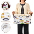 thumbnail image 4 of Foldable Iron Frame Storage Basket Open Basket Bins Versatile Organizer for Laundry Bathroom Closet 16.9” x 11.4” x 7.7” Cartonn Halloween Partten, 4 of 7