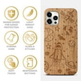 thumbnail image 4 of Case Yard Wooden Case Outside Soft TPU Silicone, Slim Fit Shockproof Wood Protective Phone Cover for Girls Boys Men and Women, Supports Wireless Charging Outer Space Design case for iPhone-12-Pro-Max, 4 of 7