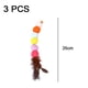thumbnail image 2 of 3 uds varita para gato juguete suplemento cabeza de repuesto juguete interactivo para gato bola de pelo y pluma, 2 of 5