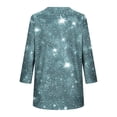thumbnail image 3 of Cilsoka Womens Sequin Tops 3/4 Sleeve Sparkly Shirt Casual V-Neck Tshirt Fashion Glitter Party Blouses Dressy Casual Concert Disco Outfits, 3 of 5