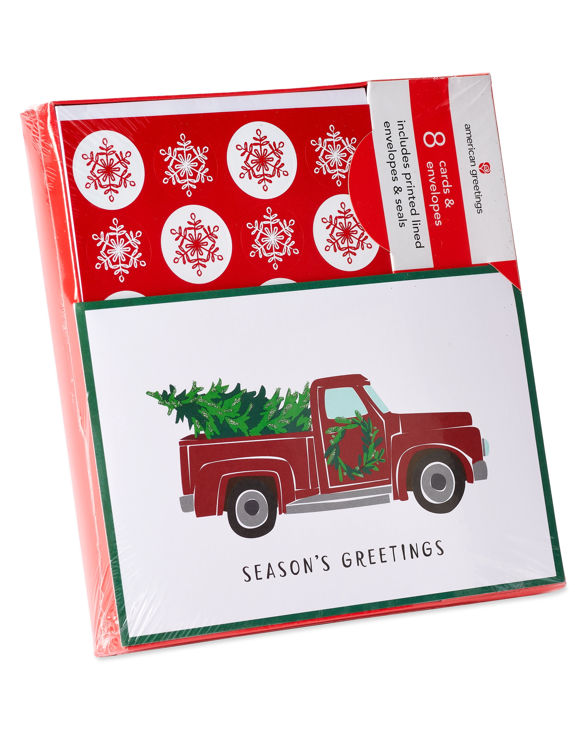 American Greetings 8 Count Deluxe Red Truck And Christmas Tree Boxed Cards With White Envelopes Walmart Com Walmart Com