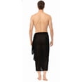 thumbnail image 2 of HAPPY BAY Men's Pareo Standard Swimsuits Sarong Full Beach Wrap One Size Black-AA767 Summer Vacation Aloha, 2 of 5