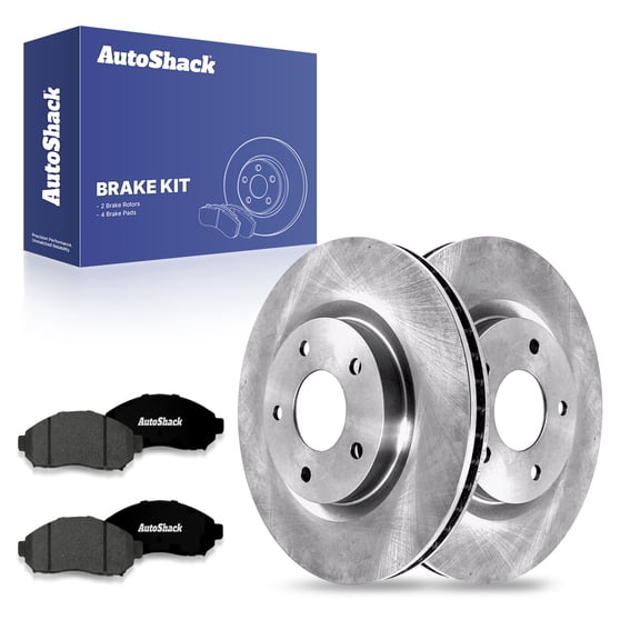 AutoShack 11.13" (282.6 mm) Front Vented Brake Rotors   Premium Ceramic Brake Pads | Replacement for 2013-2021 Nissan NV200 2011-2014 Nissan LEAF | 6-PC Brake Kit