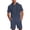 Navy, variant on Linen Outfits for Men 2 Piece Outfits Big and Tall Short Sleeve Button Down Hoodies & Elastic Waist Shorts with Pockets Sets Casual Tracksuits Loungewear 2026 Summer Vacation Outfits