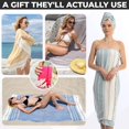 thumbnail image 6 of Organic Diamond Turkish Bath & Beach Towel | 100% Oeko-TEX Certified Turkish Cotton, Ultra-Soft, Quick-Dry, Lightweight, Compact & Oversized Luxury Peshtemal Towel, Prewashed, 71"x36", Brown, 6 of 9