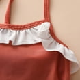 thumbnail image 6 of ZHUASHUM Toddler Summer Sleeveless Girls Fashion Ruffles Swimwear Swimsuit Bikini For Children Clothes Red,Size:3-4 Years, 6 of 6