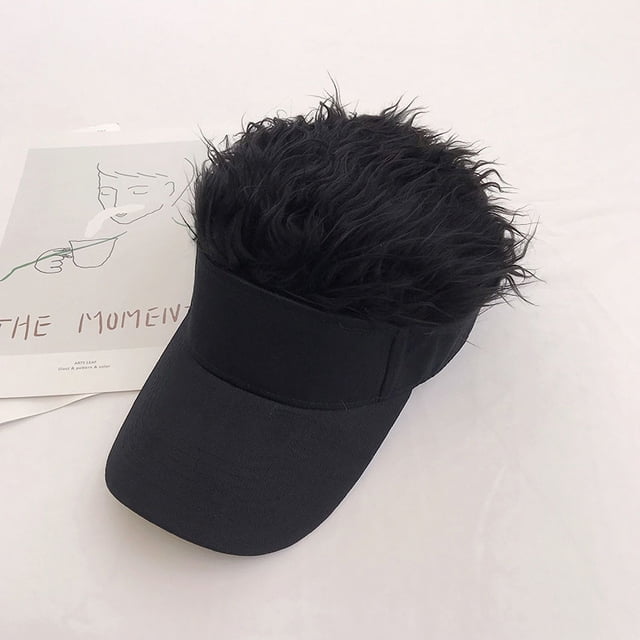 Gorra de peluca, tendencia de moda, gorra para hombres y mujeres, estilo coreano, personalidad, divertida, hermosa, sombrero de copa vacío