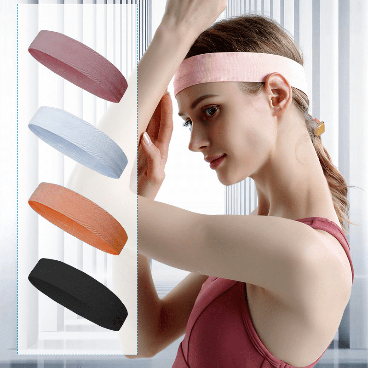 Workout sweatbands for Women Head,Sport Hair Bands for Women's