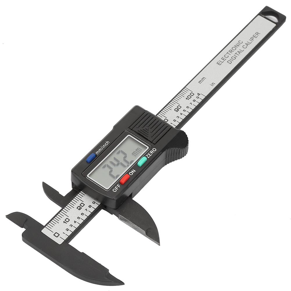 Electronic Caliper-Practical 100 mm Plastic Electronic Digital Caliper with Large LCD Screen Without Battery