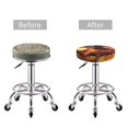 thumbnail image 5 of Round Bar Stool Seat Covers, Western Fire Cowboy Elastic Round Chair Cover Stool Seat Slipcover Bar Stool Cushions Round Pad for 12-14 inch, 5 of 7