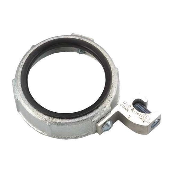 Raco IMC Bushing, 1-1/2 in, Threaded, Iron, Zinc Plated, Gray 1216