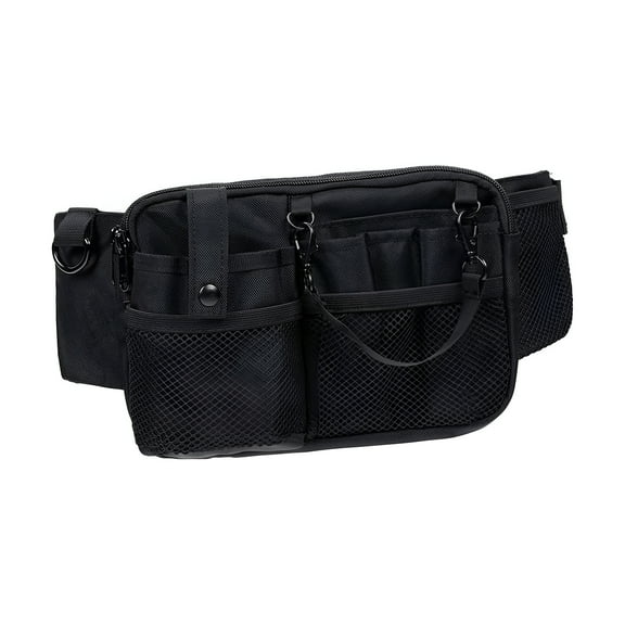 GASTROPOD Nurse Fanny Pack, Multi Compartment Pocket Nursing Organizer Belt Bag, Apron Hip Bag Utility Waist Pack for Bandages Supplies Black