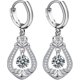 thumbnail image 1 of Fashion Earrings Stainless Steel Round Earrings Women Creative Earrings Diamond Dangling Crystal Earrings for Women Hamme Hoops, 1 of 3