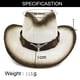 thumbnail image 3 of Sombrero De Vaquero Clásico Con Visera Enrollada, Sombrero De Paja De Vaquero Occidental Para Hombres Y Mujeres, Protector Solar De Verano, Sombrero De Vaquera seitruly AP007906-01, 3 of 6