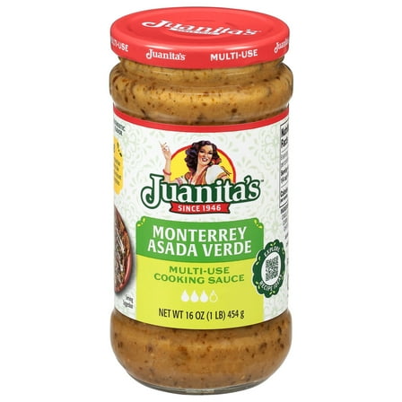Juanita's Foods Monterrey Asada Verde Multi-Use Cooking Sauce 16 oz Jar