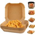 thumbnail image 1 of ShenMo Papier de Cuisson pour Friteuse à Air Chaud, 50 Pcs Papier Parchemin pour Friteuse à Air, Feuilles de Papier de Cuisson, Papier Parchemin Carré pour Friteuse à Air, Papier de Cuisson Adapté pour Friteuse à Air Four Vapeur, 1 of 5