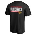 thumbnail image 2 of Men's Black Chicago Blackhawks Iconic Collection On Side Stripe T-Shirt, 2 of 3