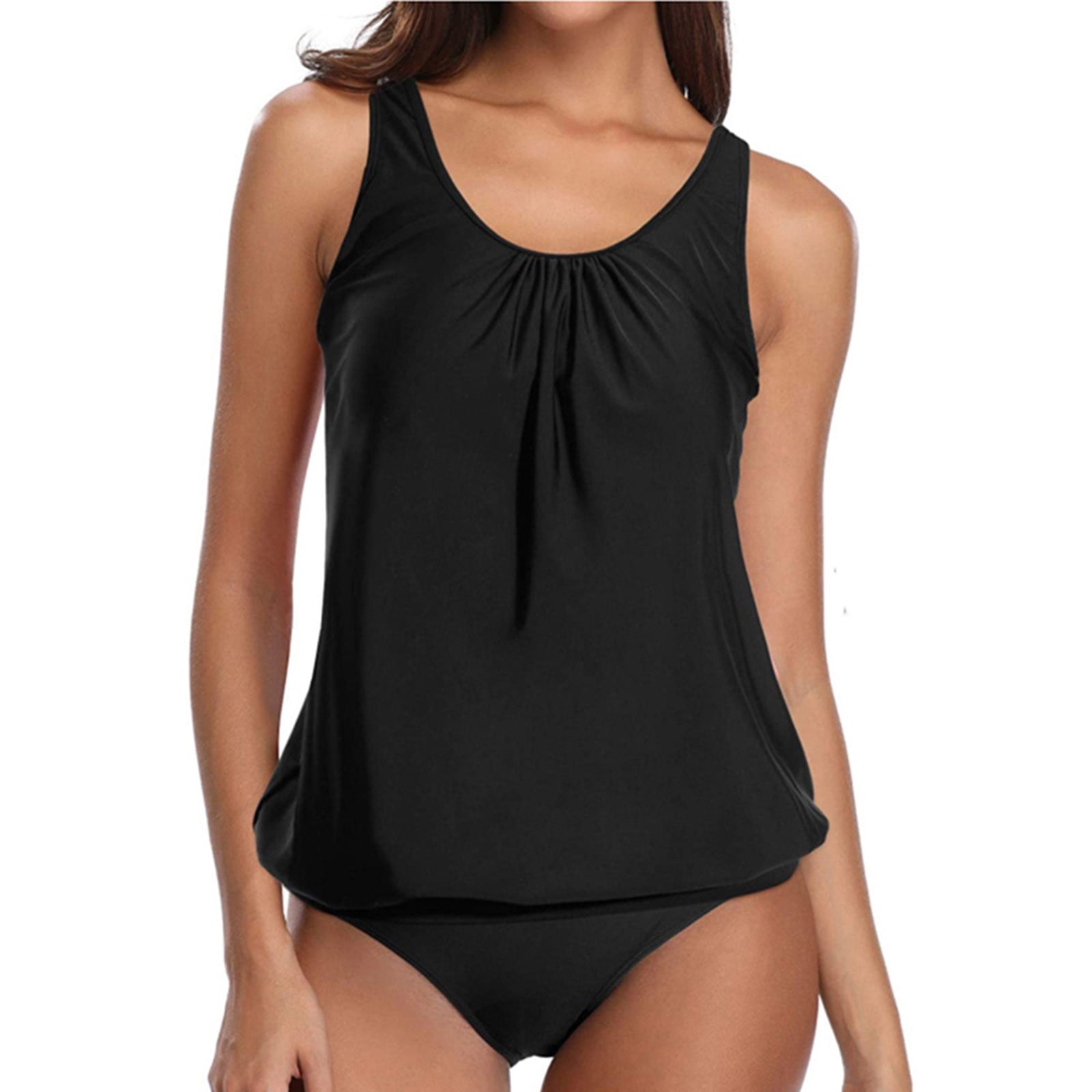 VEKDONE Two Piece Tankini Swimsuit for Women Loose Tunics Tank Top